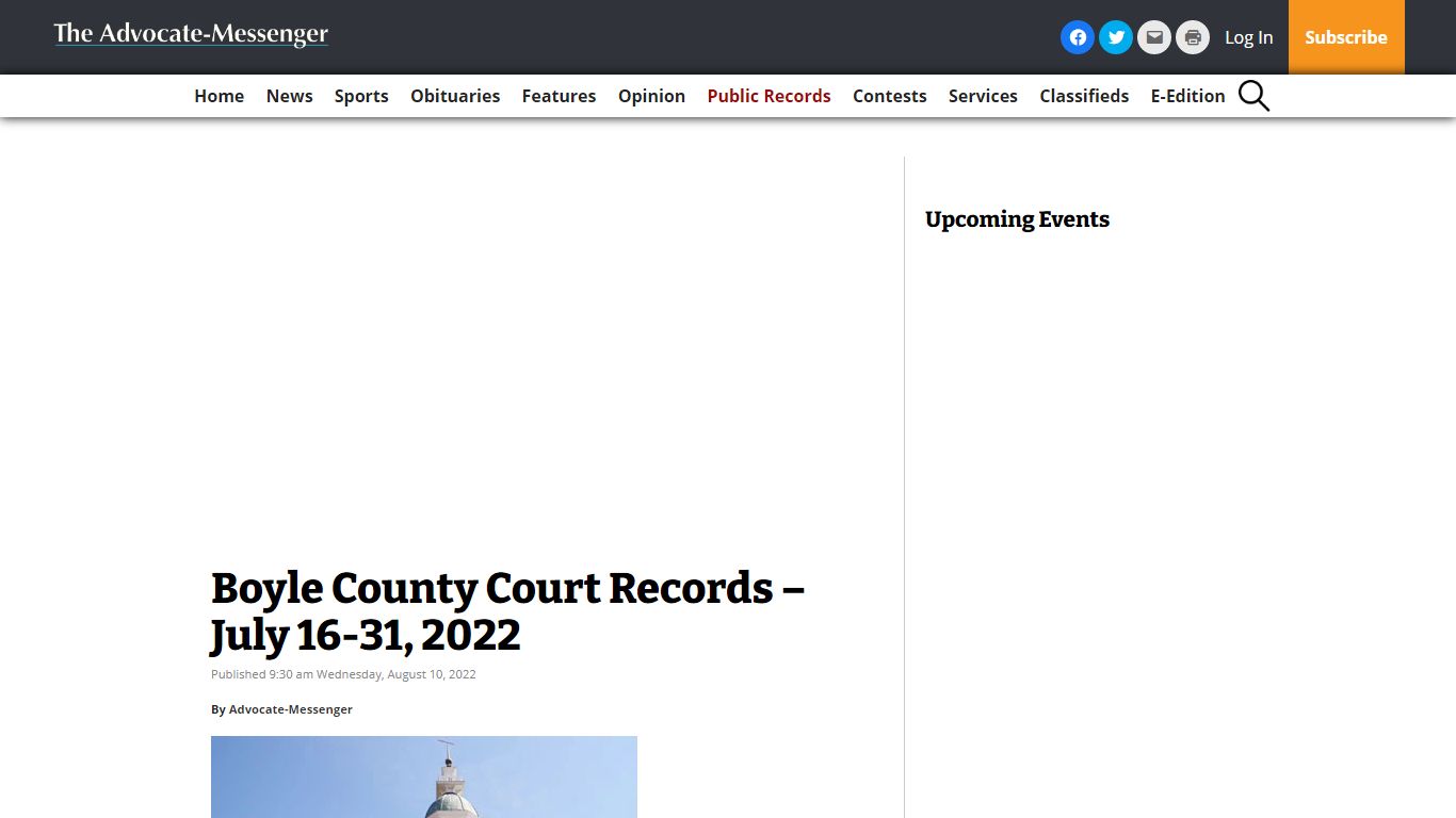 Boyle County Court Records - July 16-31, 2022 - The Advocate-Messenger